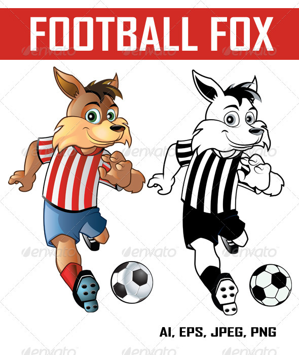 Football Fox Mascot - Animals Characters