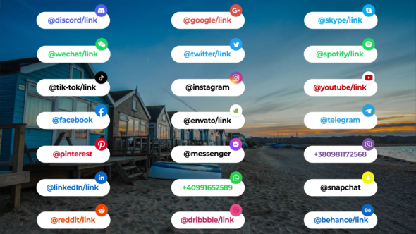Social Media V3 Elements template preview