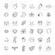 Set of Vector Line Icons of Anatomy 