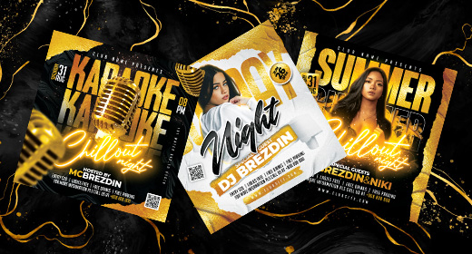 Gold Party Flyers