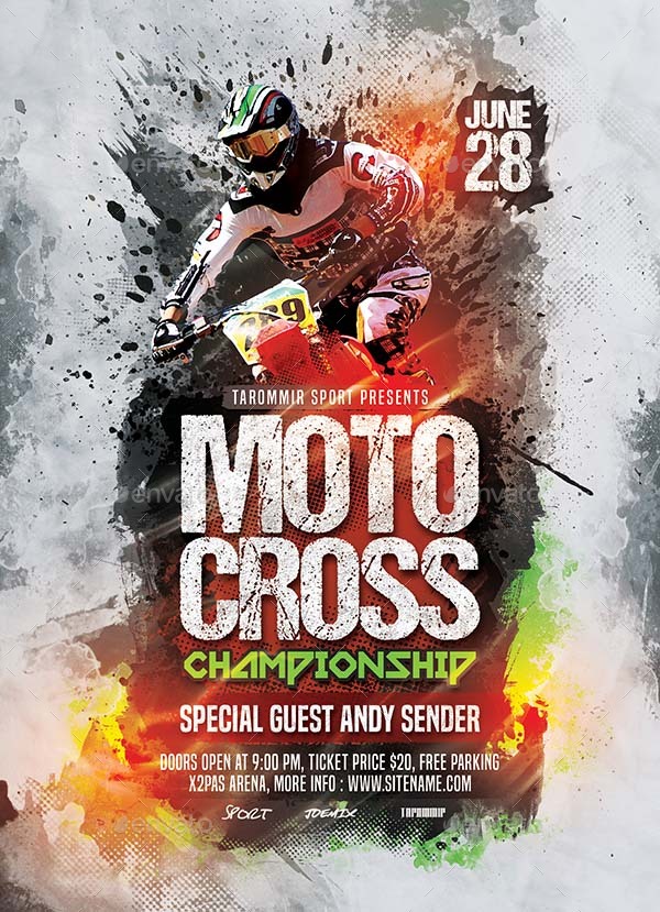 Motocross Championship Flyer, Print Templates | GraphicRiver