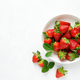 Strawberry on white background, top view, flat lay - PhotoDune Item for Sale