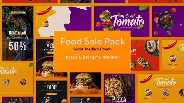 Food Sale Pack Product Promo template preview