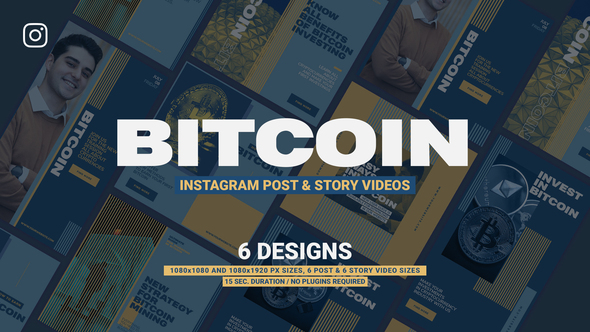 Bitcoin Promotion Instagram Product Promo template preview