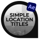 Simple Location Titles. - VideoHive Item for Sale