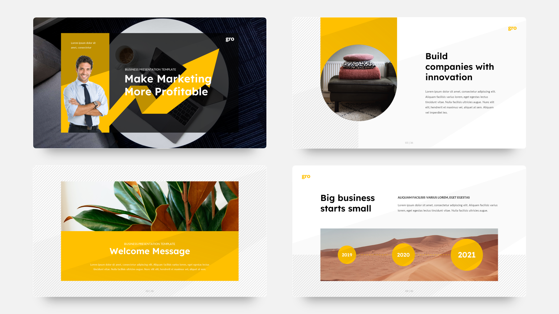 Gro - Business Google Slide Template, Presentation Templates | GraphicRiver