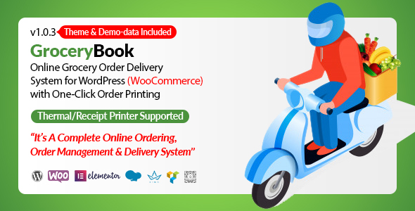 GroceryBook | Online Grocery Shopping & Delivery Management System for WordPress
