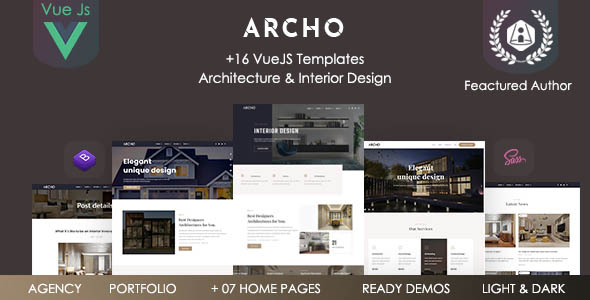 Archo - Vue Architecture & Interior Template