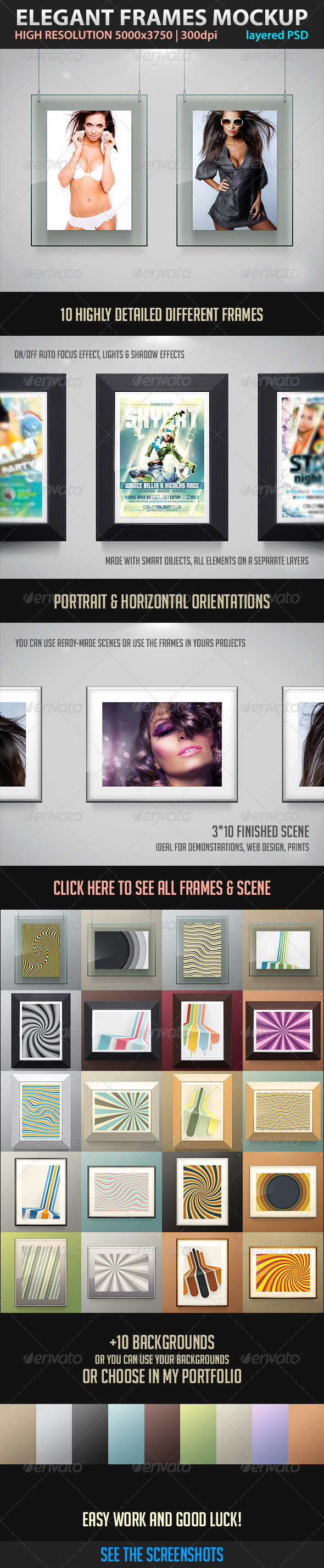 Elegant Frames Mockup - Miscellaneous Displays