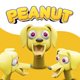 peanut dog 3d character modeling