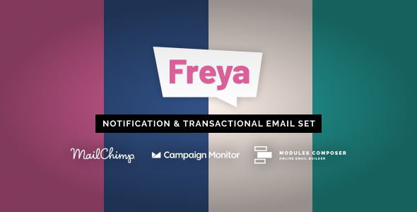 Freya - Notification & Transactional Email Templates with Online Builder