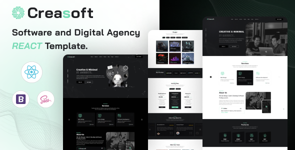 Creasoft - Software and Digital Agency React Template