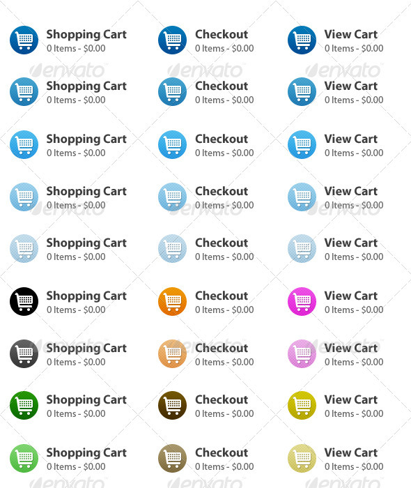 Shopping Cart Icon Button for eCommerce Checkout - Business Icons