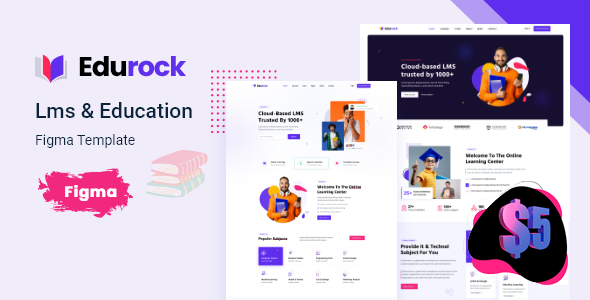 Edurock - LMS & Education Figma Template by techboot | ThemeForest