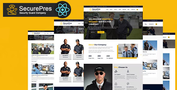 Securepress – Security Company React  Template