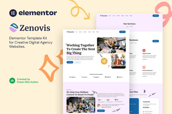 Zenovis – Creative Digital Agency Elementor Template Kit