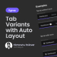 Tab Variants with Auto Layout | Figma Component Variants