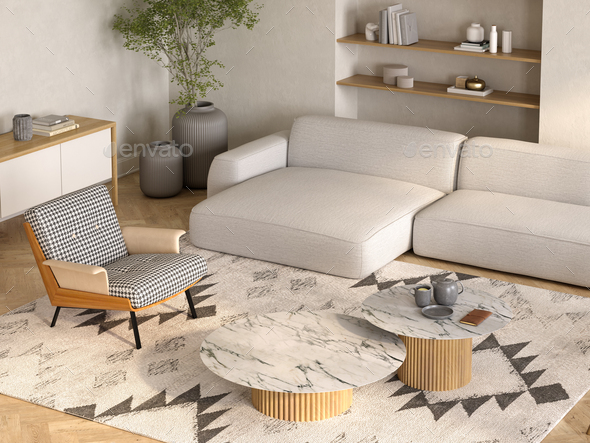 Interior of modern living room - Stock Photo - Images