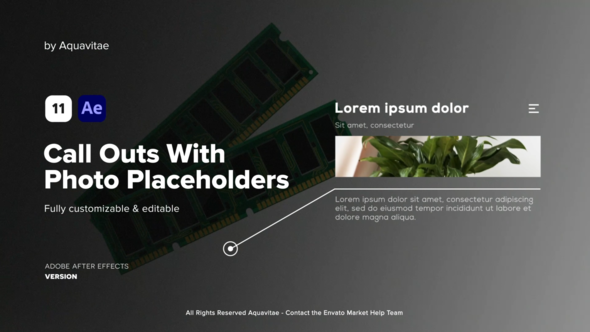 Call Outs With Photo Placeholders Titles template preview