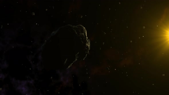 Large Asteroid in Deep Space