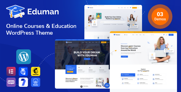 Eduman – Education & Online Courses WordPress Theme