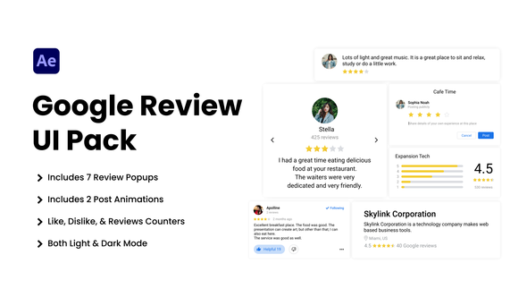 Google Review UI Pack