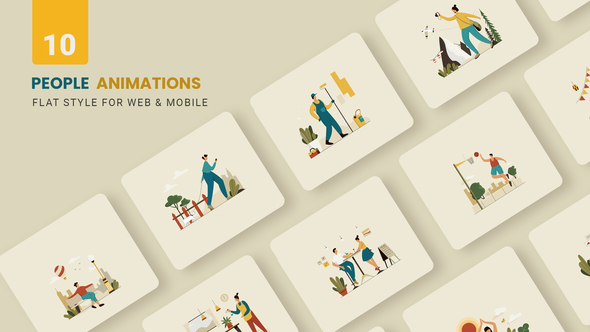 People Activities Animations - Flat Concept