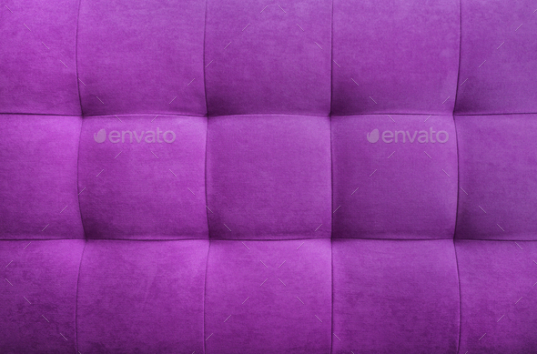 Purple suede leather background, classic checkered pattern for furniture, wall, headboard - Stock Photo - Images