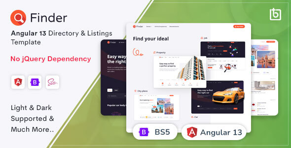 Finder – Angular 13 Directory & Listings Template