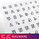 Malware Line Icons Set