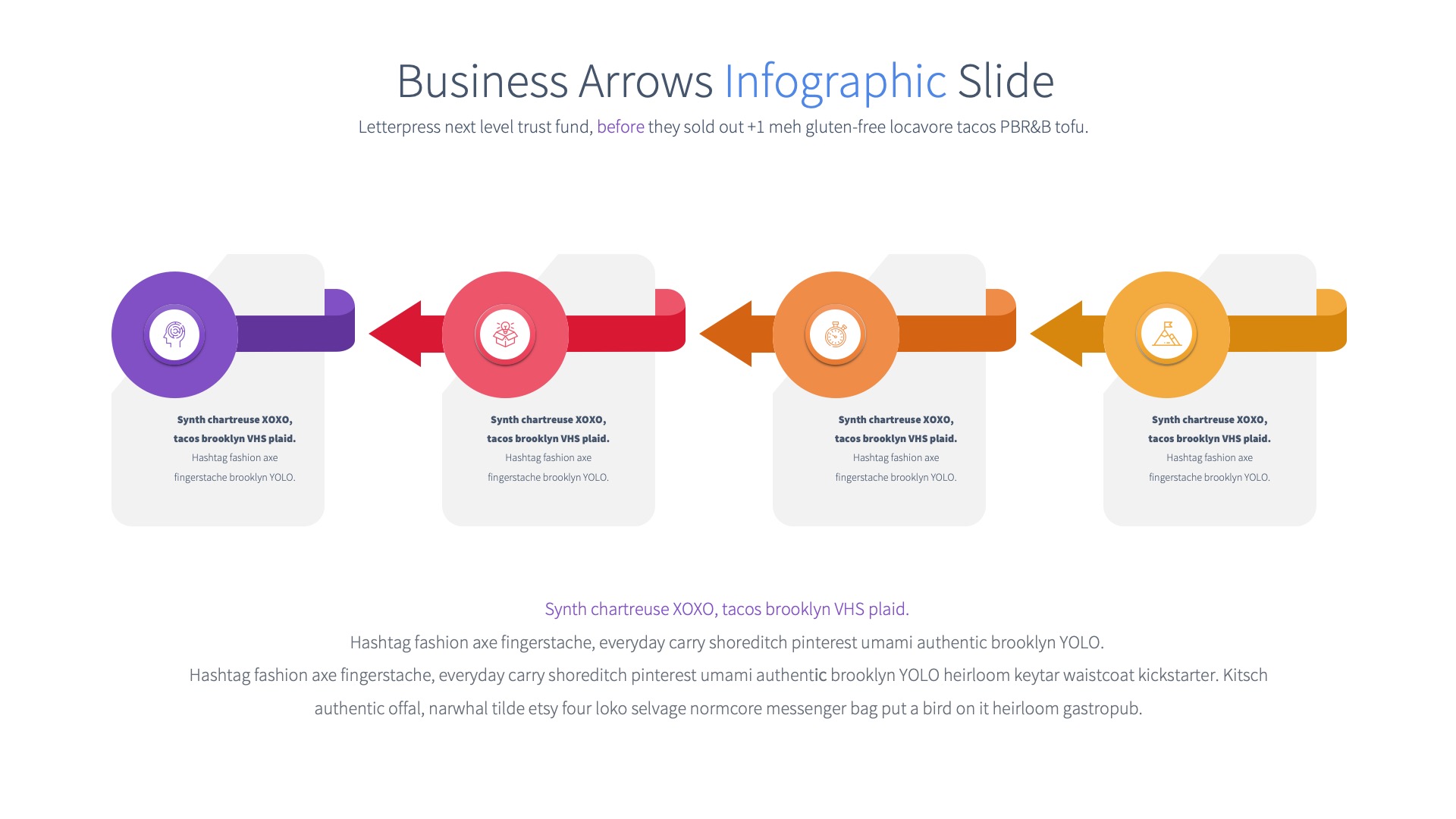 Business Arrows - PowerPoint Infographics Slides, Presentation Templates