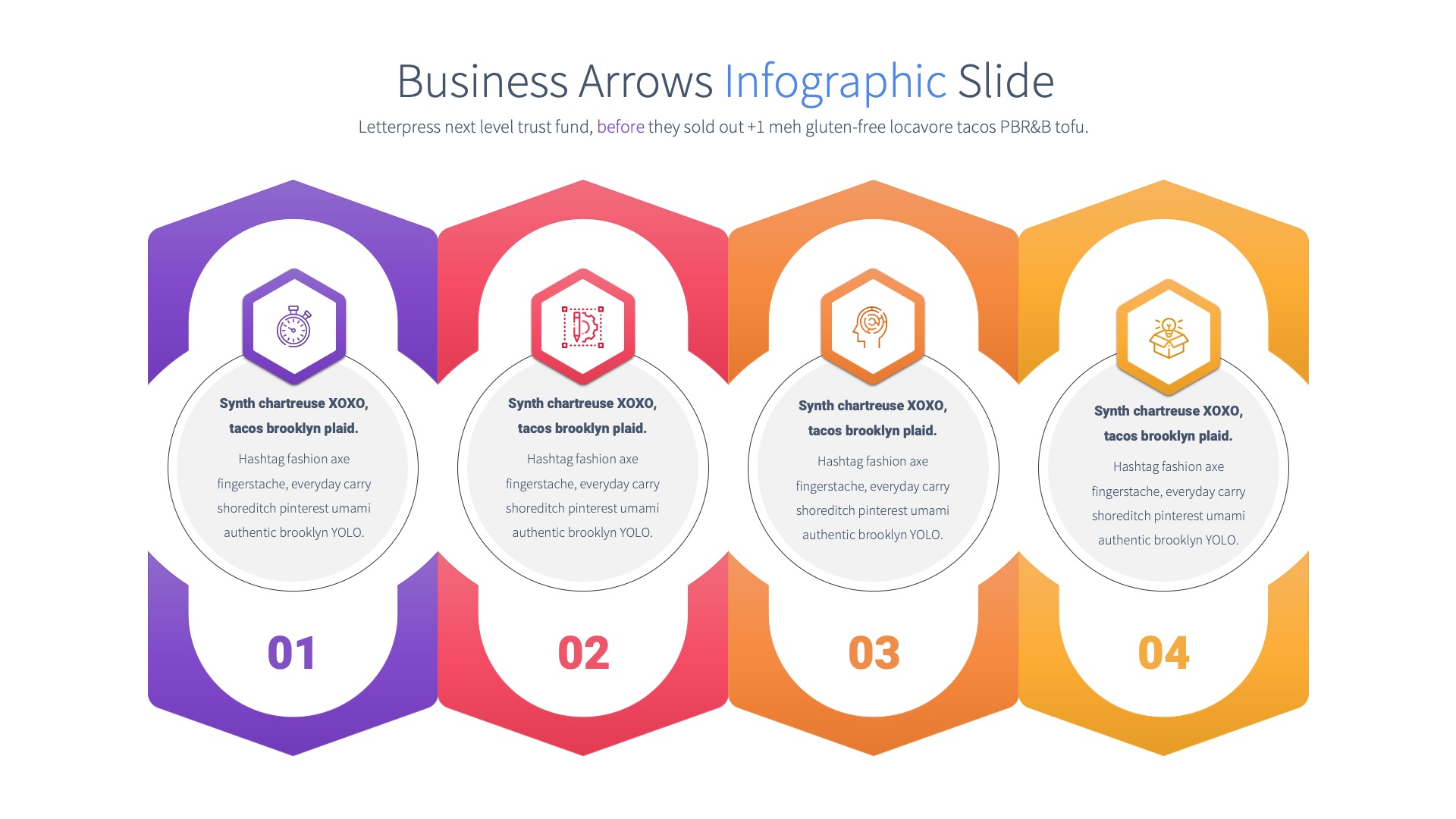 Business Arrows - PowerPoint Infographics Slides, Presentation Templates