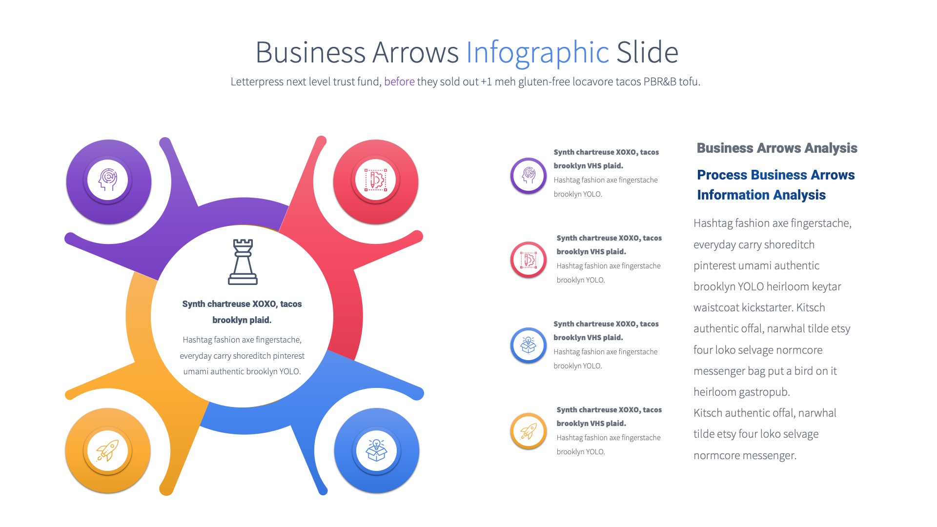 Business Arrows - PowerPoint Infographics Slides, Presentation Templates
