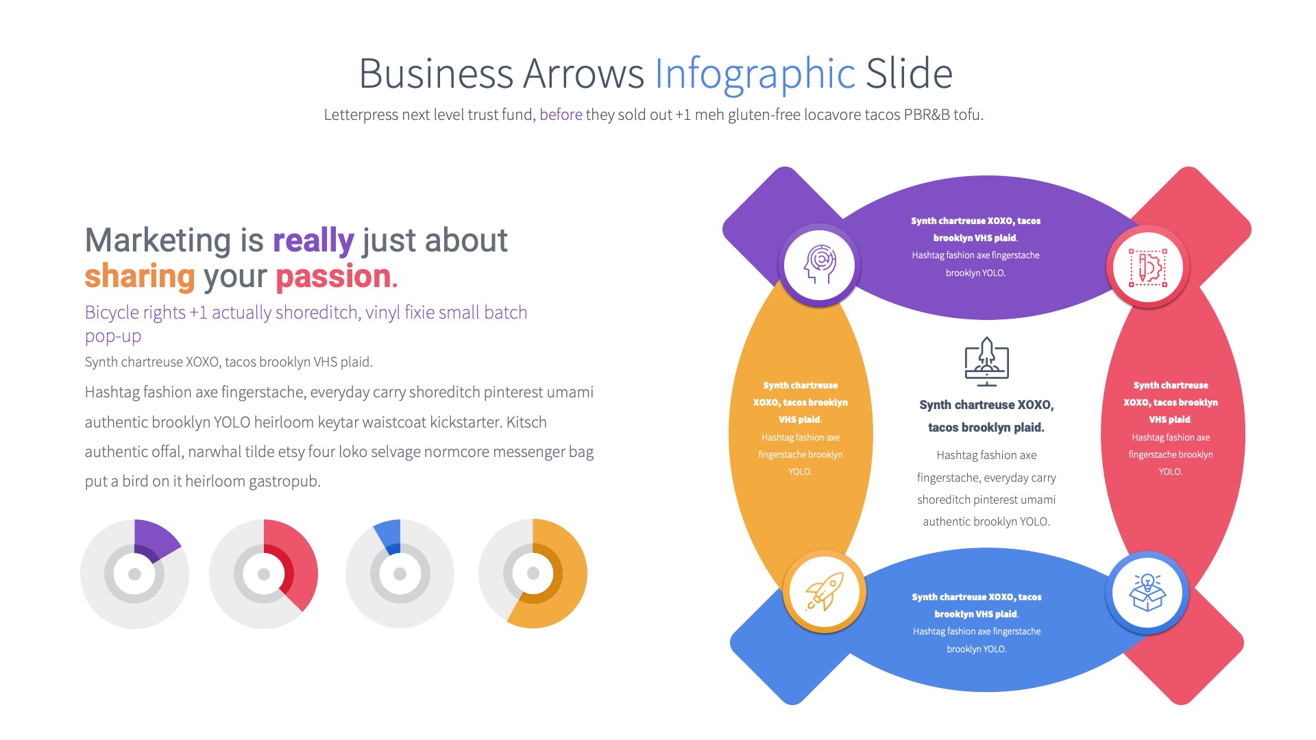 Business Arrows - PowerPoint Infographics Slides, Presentation Templates