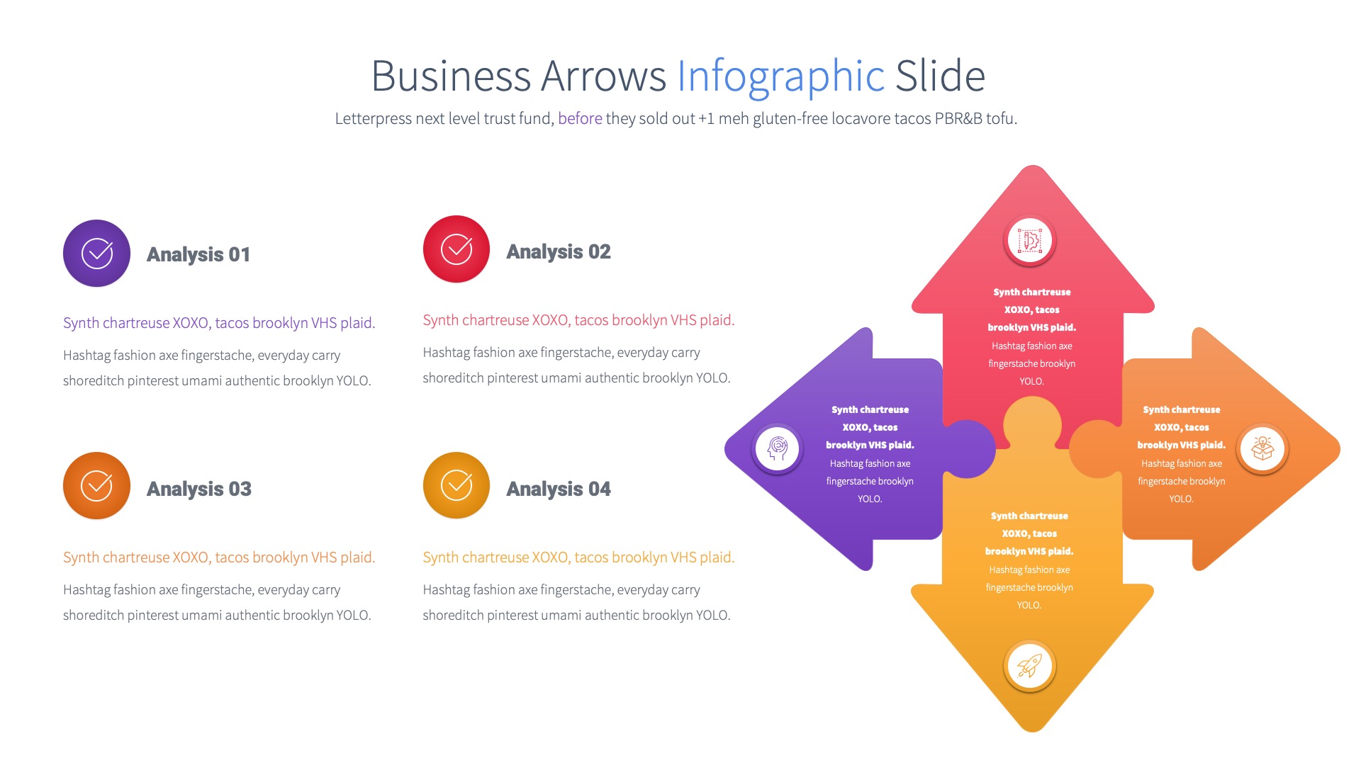 Business Arrows - PowerPoint Infographics Slides, Presentation Templates