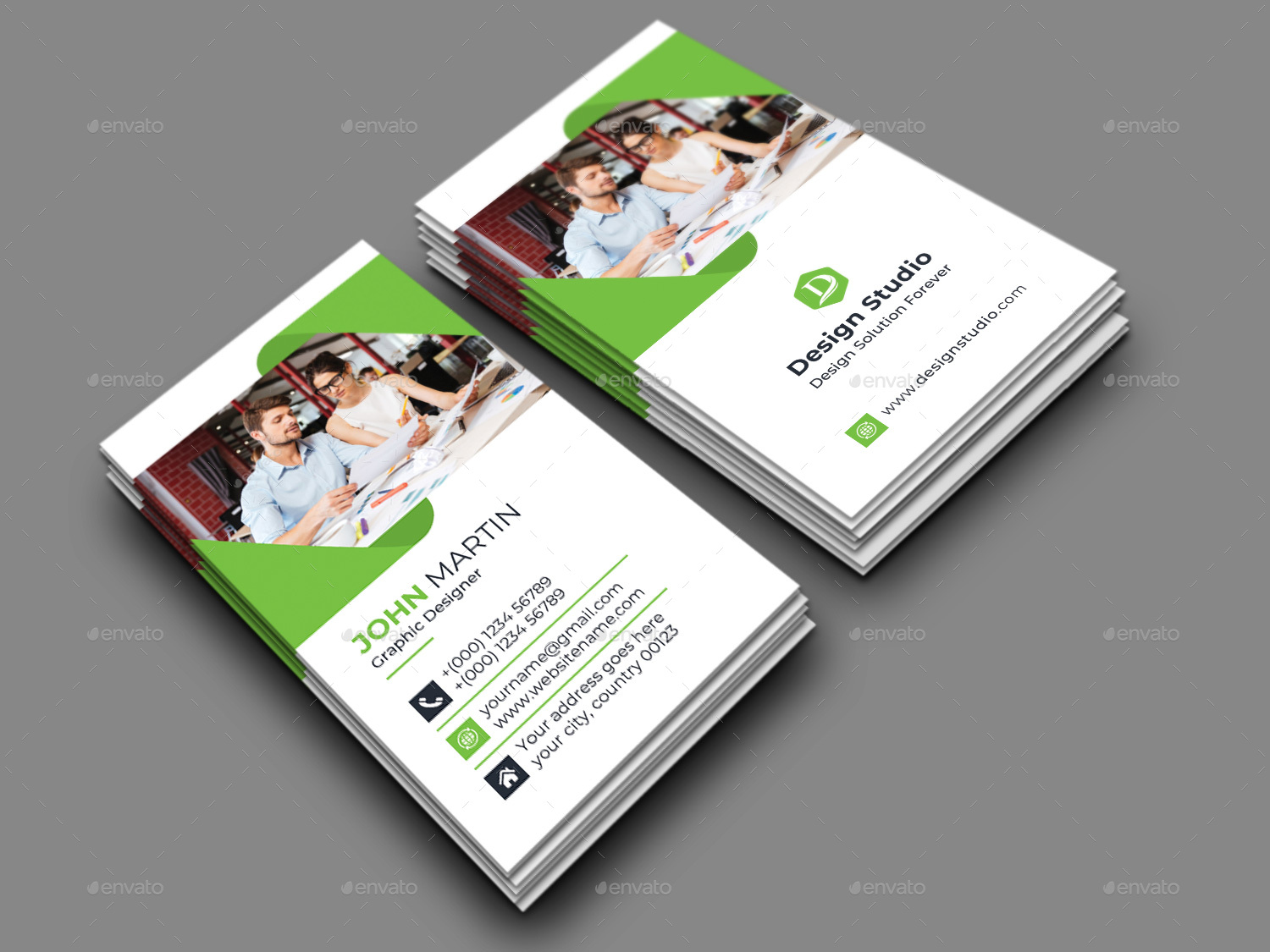 Corporate Business Card, Print Templates GraphicRiver