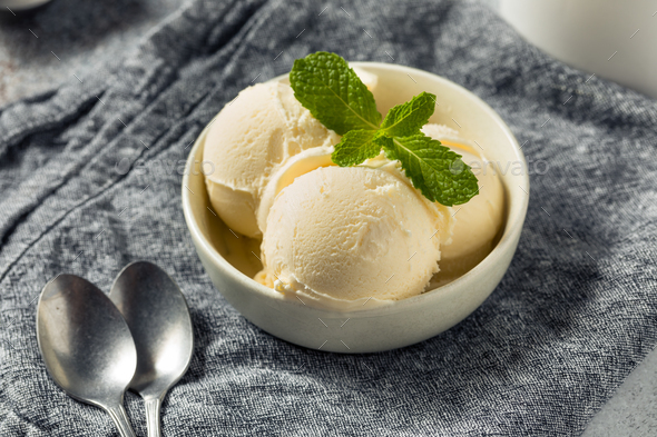 Homemade Frozen Vanilla Ice Cream Stock Photo by bhofack2 | PhotoDune