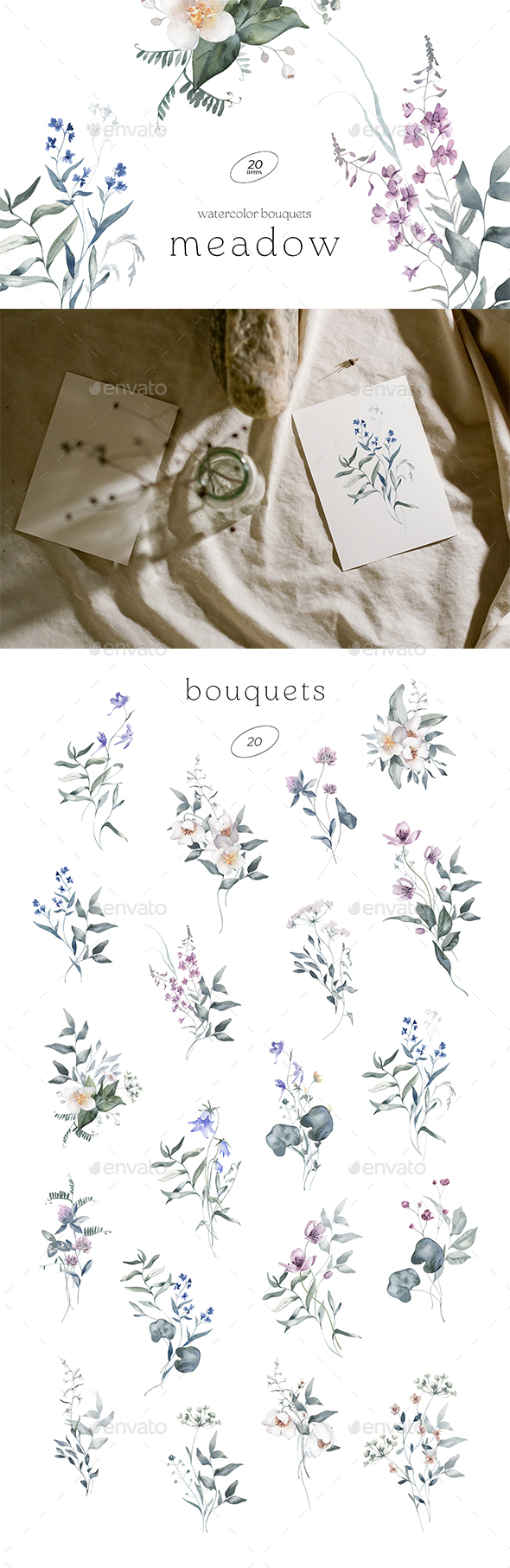 [DOWNLOAD]Meadow Watercolor Bouquets