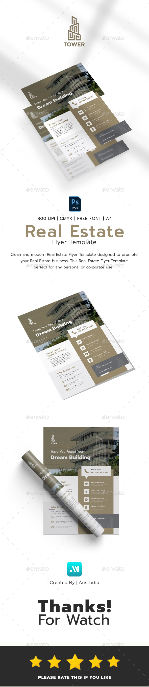 [DOWNLOAD]Tower Real Estate Flyer Template