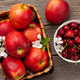Ripe red apples and cherry - PhotoDune Item for Sale