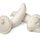 Pair of fresh deformed shimeji mushrooms on white background close up - PhotoDune Item for Sale