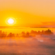 Amazing Sunrise Over Misty Landscape. Scenic View Of Foggy Morning Sky - PhotoDune Item for Sale