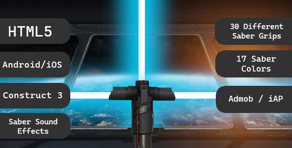 Beamsaber App HTML5 Game (Construct 3)