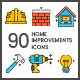 84 Home Improvements Icons | Aesthetics Series