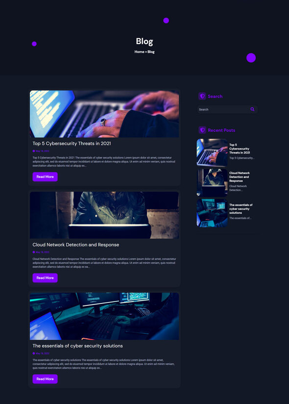 Cyberb - Cyber Security Services Elementor Template Kit