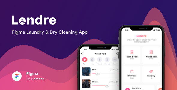 Londre - Figma Laundry & Dry Cleaning App