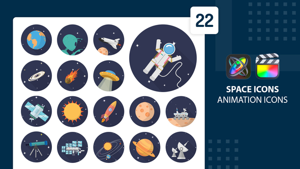 Space Animation Icons | Final Cut Pro & Apple Motion