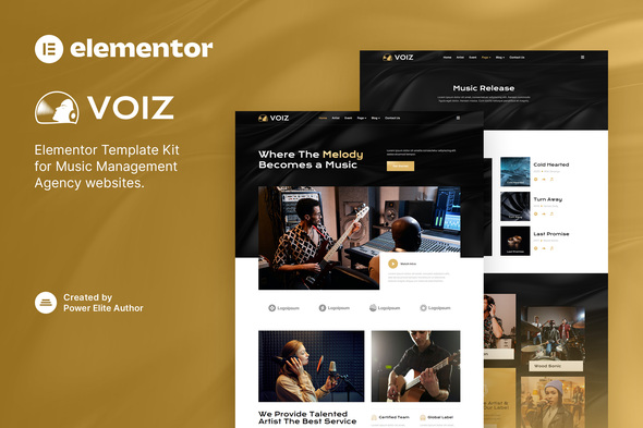 Voiz – Music Management Agency Elementor Template Kit