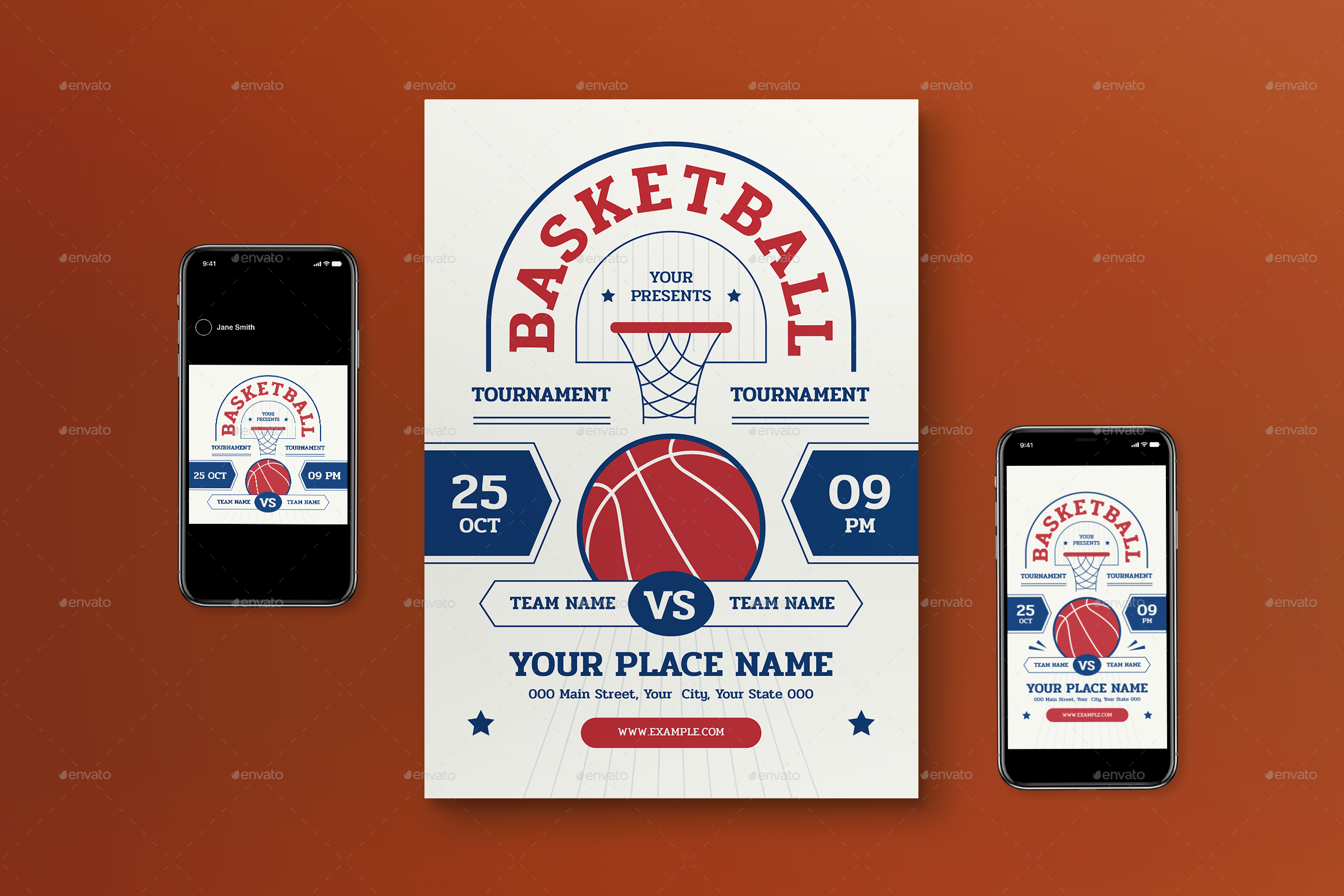 Basketball Tournament Flyer Set by graphicook | GraphicRiver