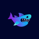 Blue Shark Gradient Logo Template